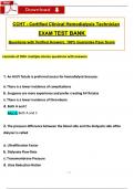 (2024 / 2025) CCHT Exam Test Bank (300+ Ques & Ans), 100% Guarantee Pass Score