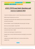 ANCC FNP Exam Study Questions and Answers Updated 2024