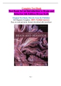 Test Bank for an Introduction to Brain and  Behavior 6th Edition Bryan Kolb (All Chapters Complete, With 100% Verified Answers)