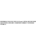 NUR 212 FINAL EXAM 2 (NEW) 2023 REVISED AND CORRECT VERIFIED ANSWERS, HONDROS COLLEGE NUR 212 Concepts of Nursing Care of the Adult I Pre-Class Assignment: Week 7 Glucose Regulation and Nutrition Updated 2022/2023 & HONDROS COLLEGE NUR 212 Exam 1 (NEW) 20