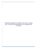 Exit HESI Test Bank (over 1000 Q's and Answers ) spring 2023 / Exit HESI Prep Distinction Level Assignment Has everything.