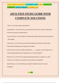 APCO TEST STUDY GUIDE WITH COMPLETE SOLUTIONS