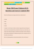 Bcom 3360 Exam 2 Quizzes (8-13) Questions and Answers Updated 2024