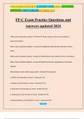 FP-C Exam Practice Questions and Answers updated 2024