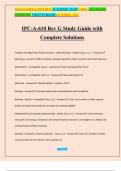 IPC-A-610 Rev G Study Guide with Complete Solutions