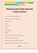 Med Surg Exam IA Study Guide with Complete Solutions