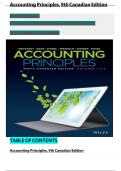 Solution Manual for Accounting Principles Volume 1 & Volume 2, 9th Canadian Edition Jerry J. Weygandt, Verified Chapters 1 - 20, Complete Newest Version