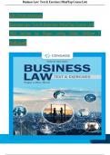 Solution Manual For Business Law: Text & Exercises, 10th Edition by Roger LeRoy Miller, William E. Hollowell, Verified Chapters 1 - 43, Complete Newest Version