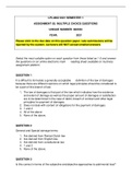 LPL 4802 - LAW OF DAMAGES - 2022 ASSIGNMENT 2.