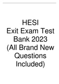 HESI Exit Exam Test Bank 2023 (All Brand New Questions Included)