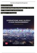 Solution Manual For Operations and Supply Chain Management, 16th Edition by F. Robert Jacobs and Richard Chase, Verified Chapters 1 - 22, Complete Newest Version