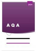 AQA 2024 AS FRENCH 7651/3T/3V Paper 3 Speaking OFFICIAL Mark Scheme and Question Paper Merged