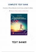 Test Bank - Foundations of Physical Education, Exercise Science, and Sport 21st Edition by Deborah A. Wuest, Jennifer L. Walton-Fisette, All Chapters| Complete Guide A+