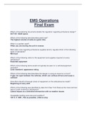 EMS Operations FINAL EXAM (Exam Elaborations questions and Answers 2023)