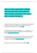 POLS 121 FINAL EXAM WITH CORRECT ACTUAL QUESTIONS AND CORRECTLY  WELL DEFINED ANSWERS LATEST 2024 – 2025  ALREADY GRADED A+ 