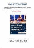 Test Bank - Fundamental Orthopedic Management for the Physical Therapist Assistant 5th Edition by Robert C. Manske, All Chapters |Complete Guide A+