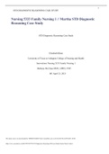 1 STD DIAGNOSTIC REASONING CASE STUDY   Nursing 5333 Family Nursing 1 // Martha STD Diagnostic Reasoning Case Study    STD Diagnostic Reasoning Case Study      Elizabeth Khan  University of Texas at Arlington College of Nursing and Health Innovations Nurs