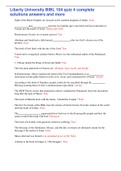 Liberty University BIBL 104 quiz 4 complete solutions answers and more!  Four different versions     · Question 1  1 out of 1 points  The Immanuel prophecy depicts one whose reigns forever.  ·         Question 2  1 out of 1 points  According to Nahum, God