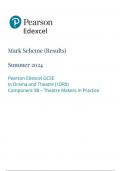 Pearson Edexcel GCSE In Drama and Theatre (1DR0) Component 3B – Theatre Makers in Practice 1dro/3b mark scheme june 2024