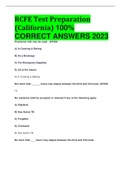 RCFE Test Preparation (California) 100% CORRECT ANSWERS 2023 