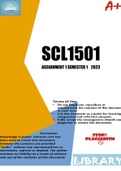 SCL1501 Assignment 1 Semester 1 2023