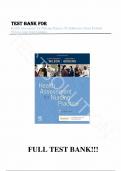 Test Bank - Health Assessment for Nursing Practice 7th Edition by Susan Fickertt Wilson, All Chapters 1-20 |Complete Guide A+