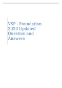 VSP - Foundation 2023 Updated Question and Answers