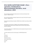 ECU NURS CAPSTONE EXAM 1 (Peri-operative, GI Alterations, Musculoskeletal disorders, renal alterations ) with 100% correct answers