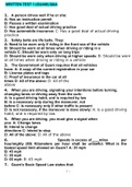 WRITTEN TEST 1 GUAM EXAM QUESTIONS AND ANSWERS GRADED A+