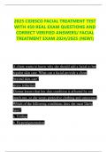 2025 CIDESCO FACIAL TREATMENT TEST  WITH 450 REAL EXAM QUESTIONS AND  CORRECT VERIFIED ANSWERS/ FACIAL  TREATMENT EXAM 2024/2025 (NEW!