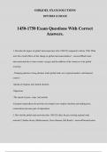 1450-1750 Exam Questions With Correct Answers.