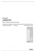 AQA MERGED QUESTION PAPER AND MARK SCHEME PAPER 2-7405/2 ORGANIC AND PHYSICAL CHEMISTRY FOR JUNE 2024