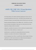 4A051 CDC URE VOL 3 Exam Questions With Correct Answers