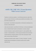 4A051 CDC URE VOL 2 Exam Questions With Correct Answers