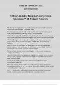 8-Hour Annuity Training Course Exam Questions With Correct Answers.