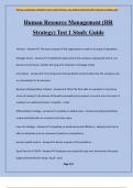 Human Resource Management (HR Strategy) Test 1 Study Guide