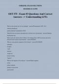 OST 575 - Exam #3 Questions And Correct Answers --> Understanding LFTs