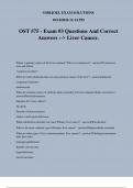 OST 575 - Exam #3 Questions And Correct Answers --> Liver Cancer.