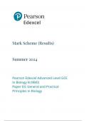 Pearson Edexcel Advanced Level GCE In Biology B (9BI0) Paper 03 General and Practical Principles in Biology mark scheme June 2024