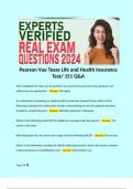 Pearson Vue Texas Life and Health Insurance Test/ 151 Q&A  