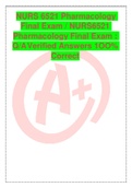 NURS 6521 Pharmacology Final Exam / NURS6521 Pharmacology Final Exam : Q/A Verified Answers 1OO% Correct