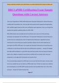 HRCI aPHR Certification Exam Sample Questions with Correct Answers