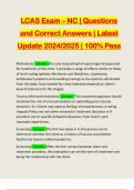 LCAS Exam – NC | Questions and Correct Answers | Latest Update 2024/2025 | 100% Pass