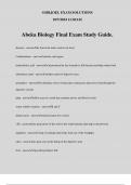 Abeka Biology Final Exam Study Guide.