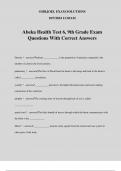 Abeka Health Test 6, 9th Grade Exam Questions With Correct Answers