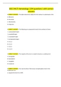 BOC (MLT) Hematology |394 questions| with correct answers