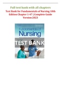 Fundamentals of Nursing 10th Edition Taylor Test Bank , All Chapters