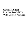 COMPTIA Test Practice Test 3 2023 With Correct Answers 