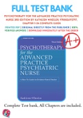 Test Bank for Psychotherapy for the Advanced Practice Psychiatric Nurse: A How-To Guide for Evidence-Based Practice 3rd Edition By Kathleen Wheeler 9780826193797 Chapter 1-24 Complete Guide .