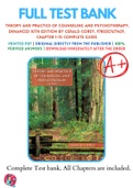 Test Bank For Theory and Practice of Counseling and Psychotherapy, Enhanced 10th Edition By Gerald Corey 9780357671429 Chapter 1-15 Complete Guide .